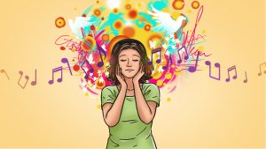 Girl with synesthesia hears music and percieves shapes and colros to it