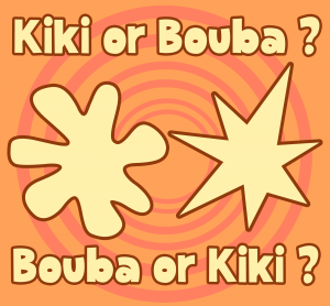 Which of this two shapes is called kiki and which bouba? this is an example of multisensory perception