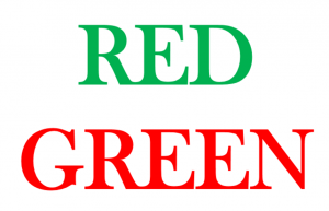 Reading the word "Red" written in green feels weird. Similar to a synesthete that sees a letter in a "wrong" color. This is called a synesthetic stroop effect.